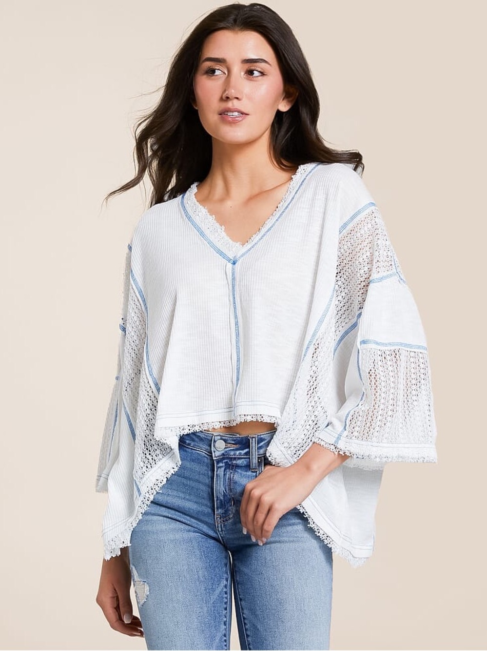 POL Clothing Boho Poncho Top